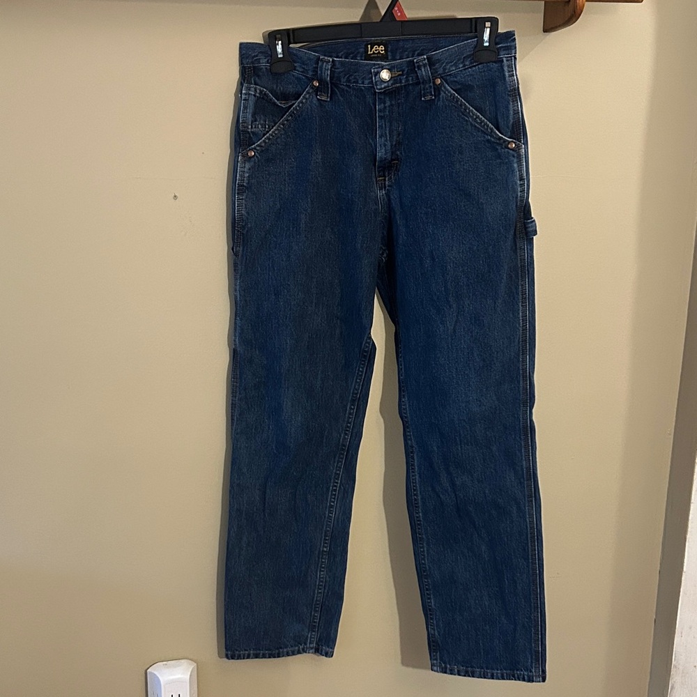 Lee Men's Deep Blue Loose Fit Cargo Jeans